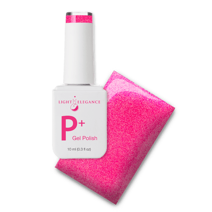 Light Elegance P+ Soak-Off Glitter Gel Polish - Pinch Me Pink