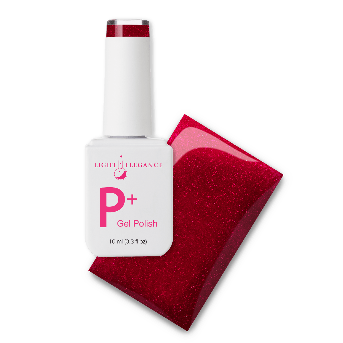 Light Elegance P+ Soak-Off Glitter Gel Polish - Red Chandelier