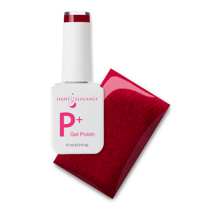 Light Elegance P+ Soak-Off Glitter Gel Polish - Red Chandelier