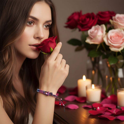 Macrame Tie-Dye Leather Crystal Bracelet