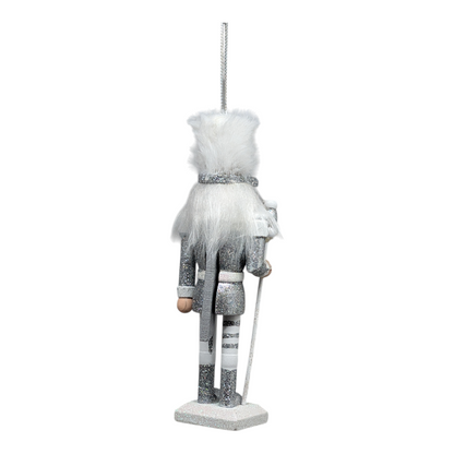 Hollywood 6 inch Wooden Nutcracker - Silver
