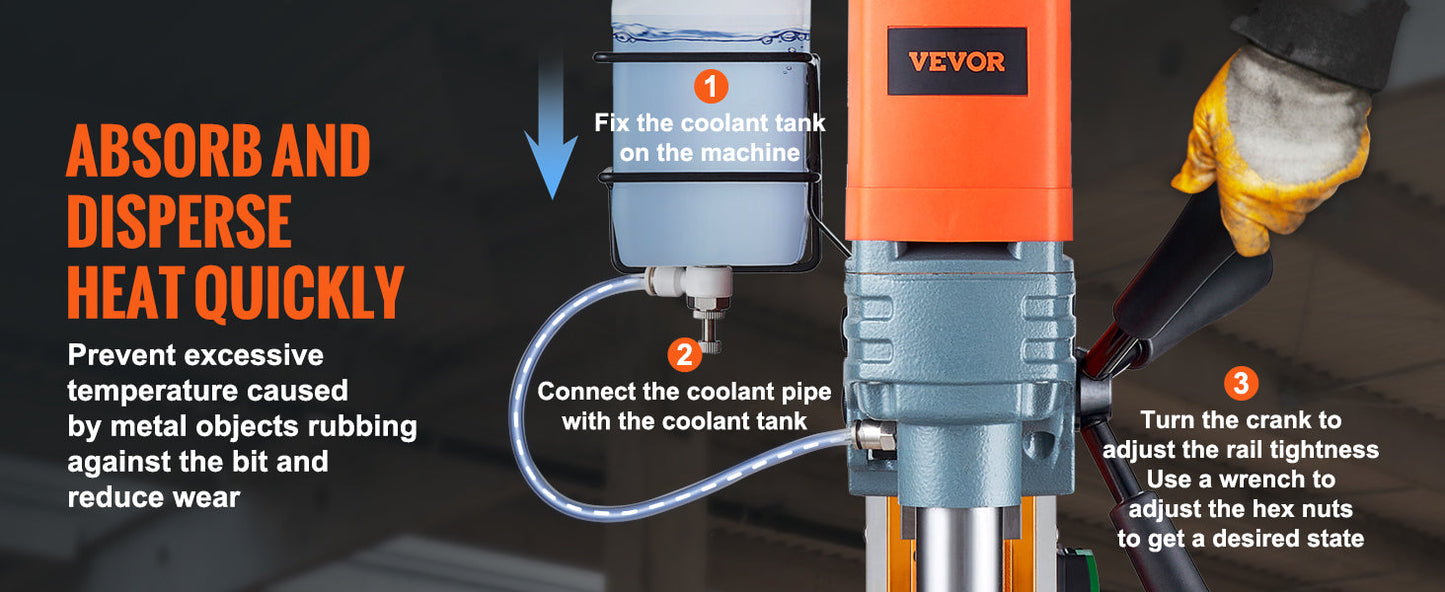 SucceBuy 1300W 1400W 2" Electric Drilling Machine Magnetic Drill Press Boring Diameter Power Drill 810 PRM Drill