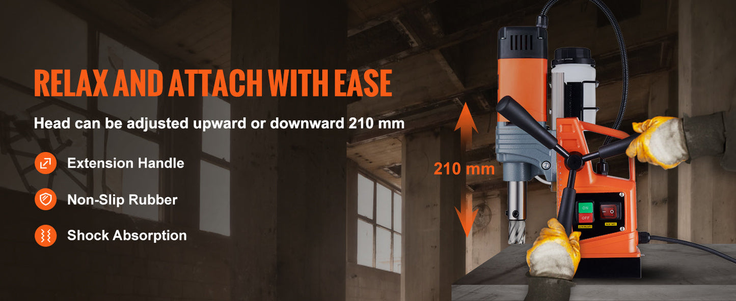 SucceBuy 1300W 1400W 2" Electric Drilling Machine Magnetic Drill Press Boring Diameter Power Drill 810 PRM Drill