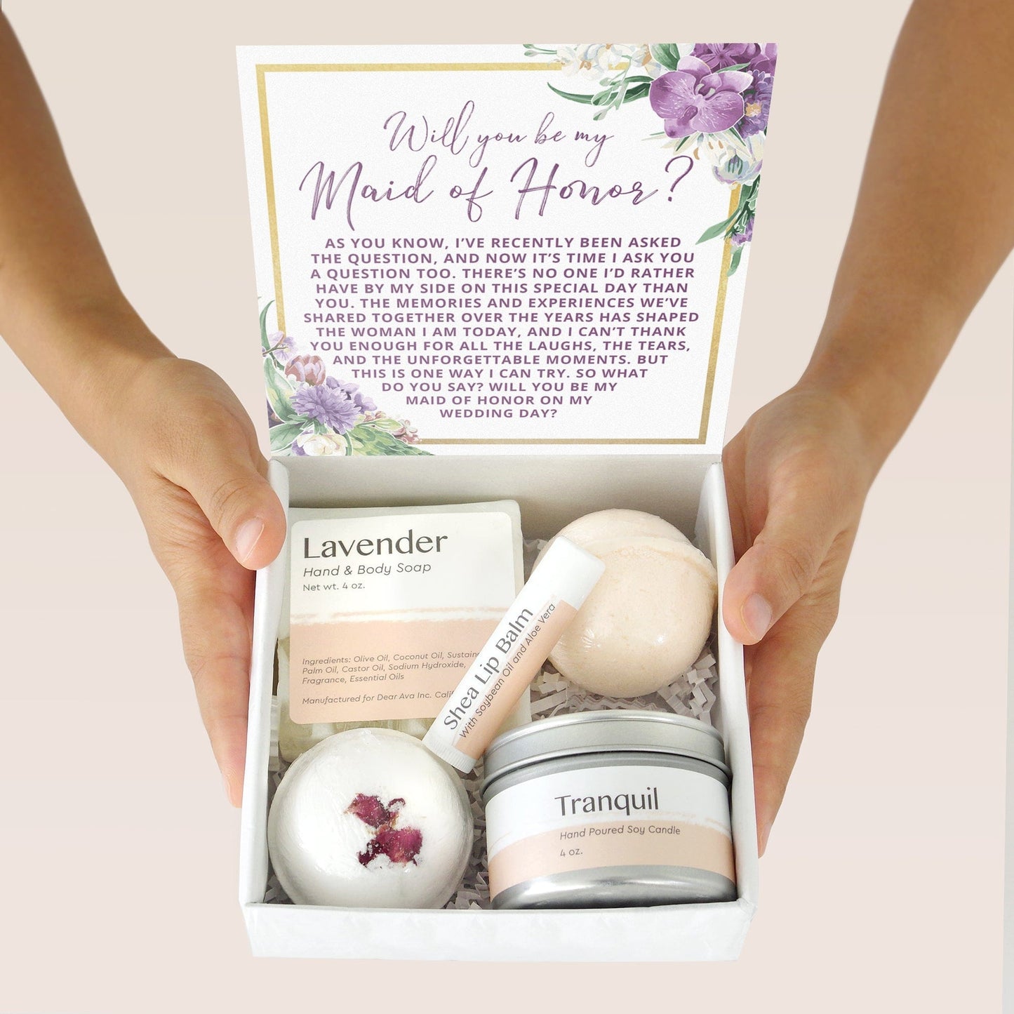 Maid of Honor Spa Gift Box