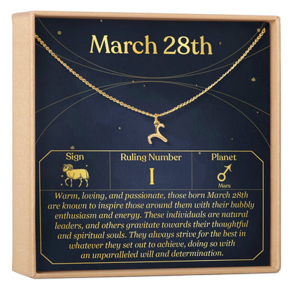 March 28th Aries Necklace