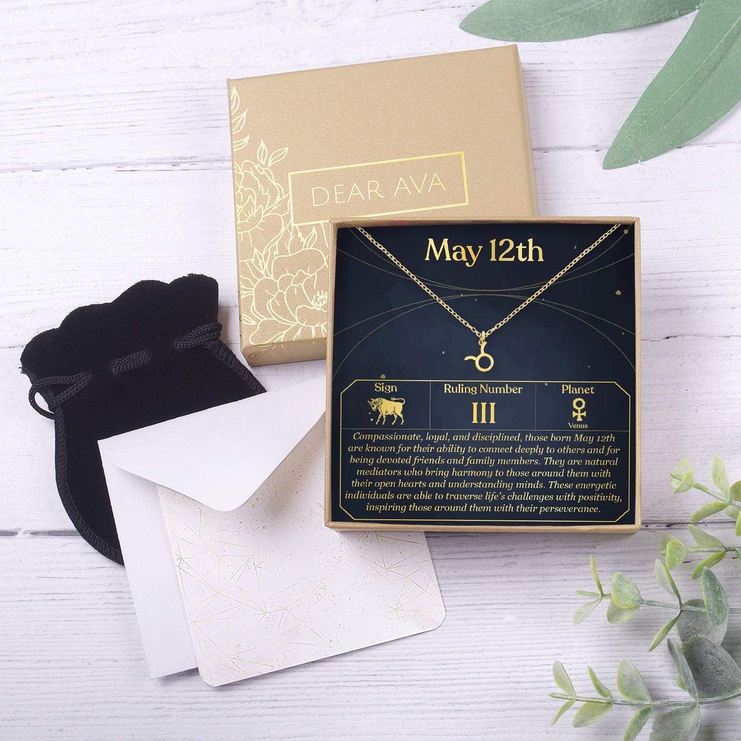 May 12th Taurus Necklace