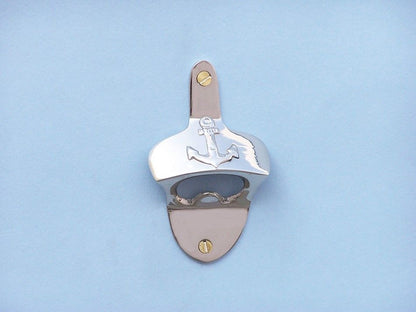Chrome Wall Mounted Anchor Bottle Opener 3""