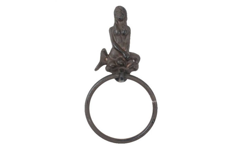 Cast Iron Mermaid Towel Holder 8.5""