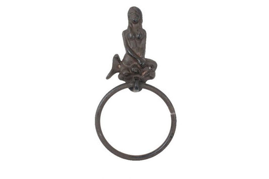 Cast Iron Mermaid Towel Holder 8.5""