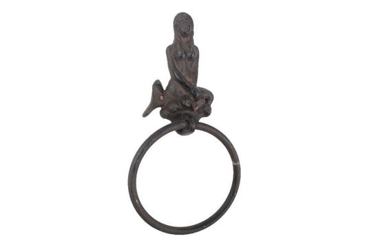 Cast Iron Mermaid Towel Holder 8.5""