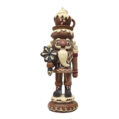 Gingerbread Nutcracker Figurine - Hot Cocoa