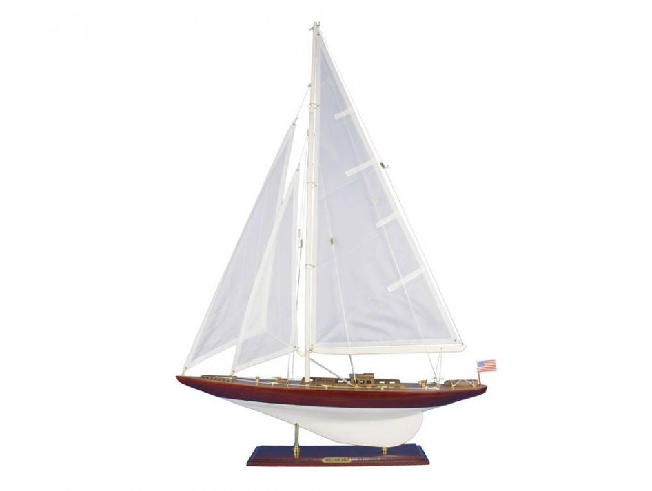 Wooden William Fife Model Sailboat Decoration 35""