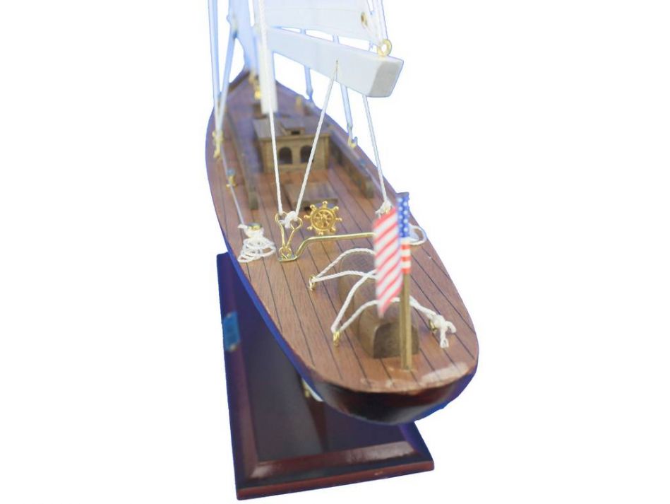Wooden William Fife Model Sailboat Decoration 35""