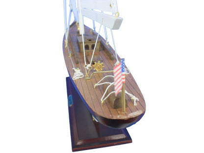 Wooden William Fife Model Sailboat Decoration 35""