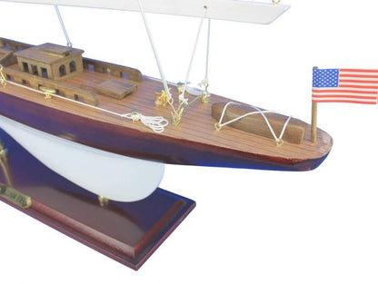 Wooden William Fife Model Sailboat Decoration 35""