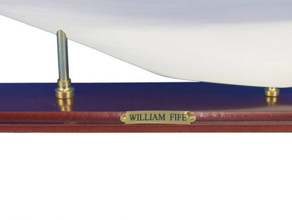 Wooden William Fife Model Sailboat Decoration 35""