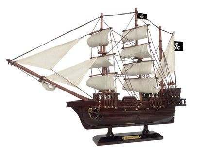 Wooden Captain Kidd's Adventure Galley White Sails Pirate Ship Model 20""