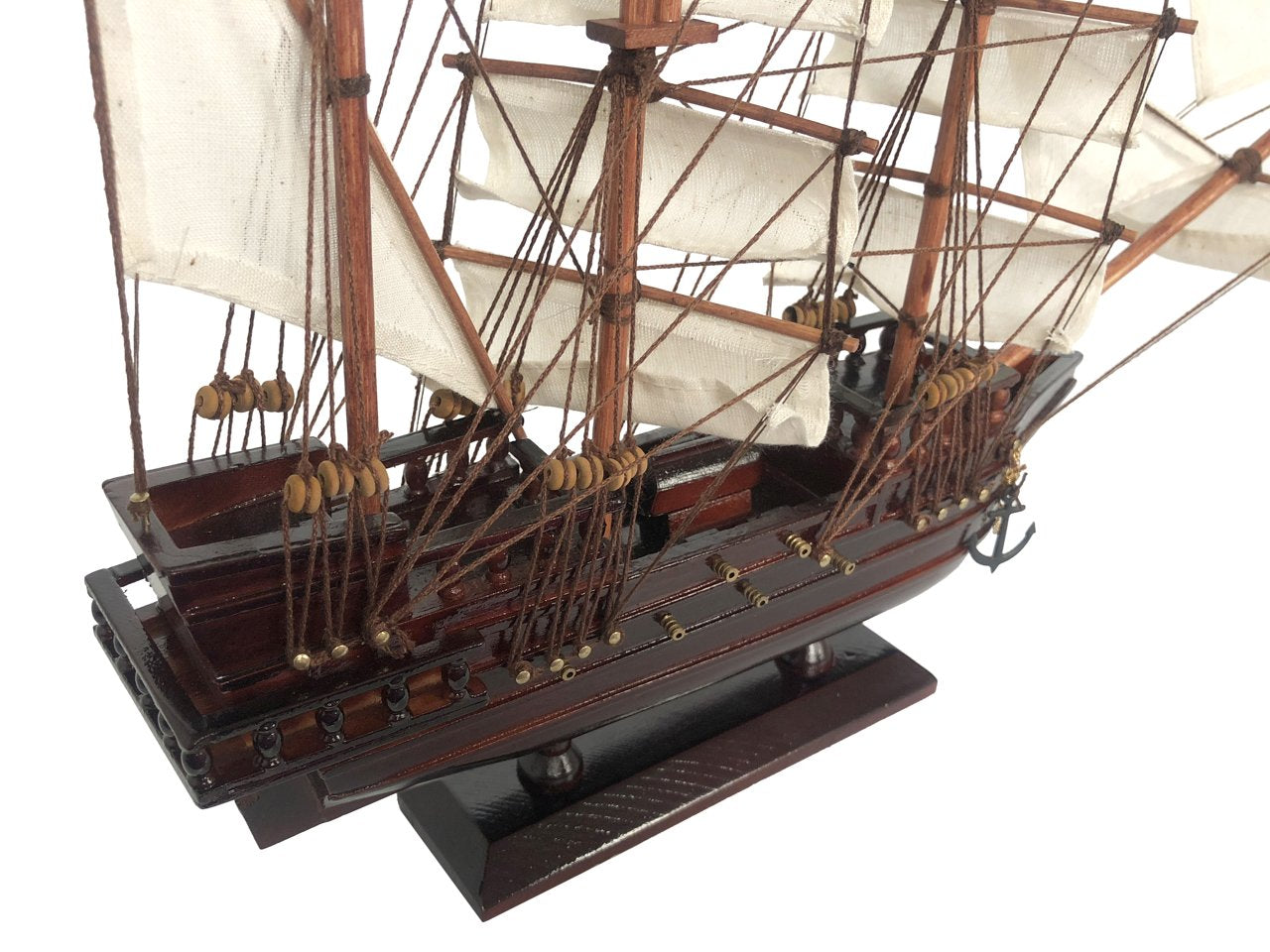 Wooden Captain Hook's Jolly Roger from Peter Pan White Sails Pirate Ship Model 20""
