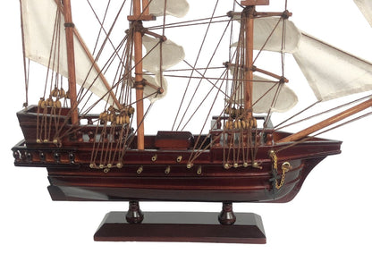 Wooden John Halsey's Charles White Sails Pirate Ship Model 20""