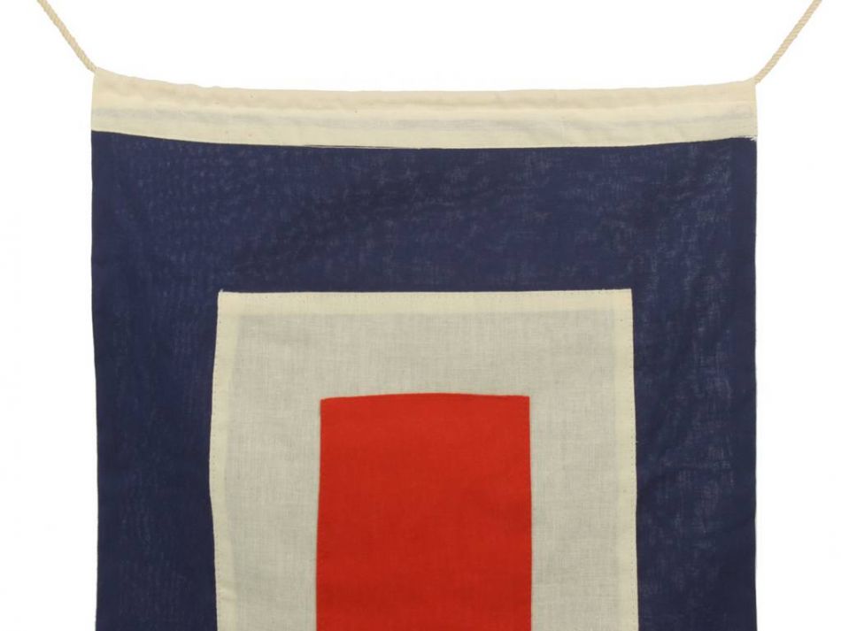 Letter W Cloth Nautical Alphabet Flag Decoration 20""