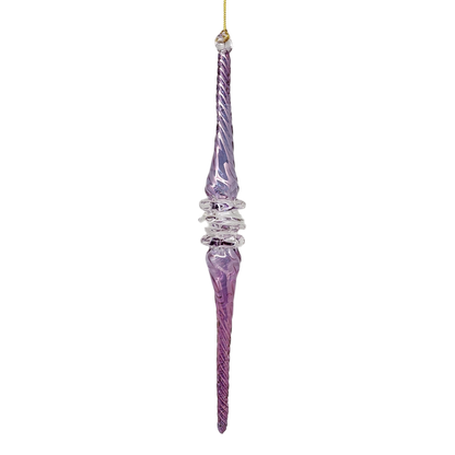 Lavender Twirl Glass Ornament