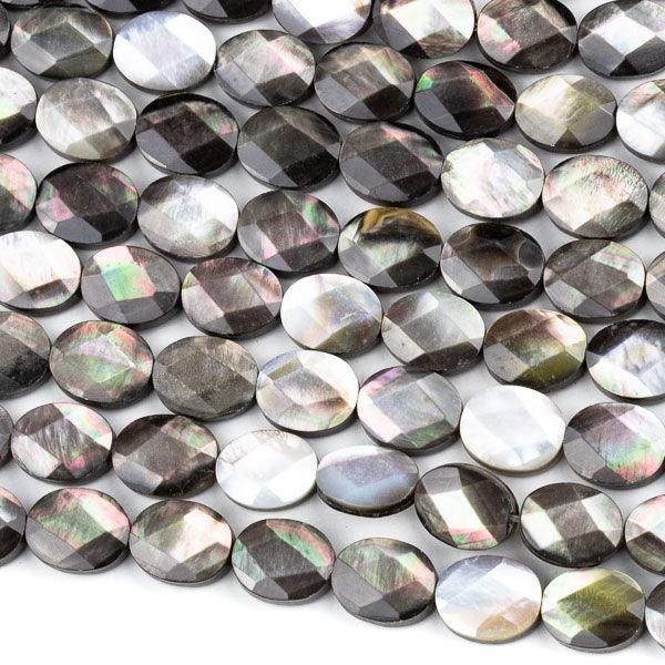 Mother of Pearl Faceted Oval 8x10mm