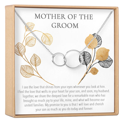 Mother of the Groom Double Circles Necklace
