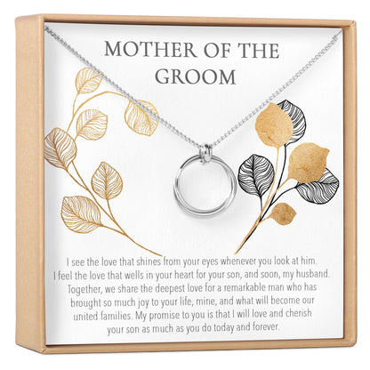 Mother of the Groom Linked Circles Necklace
