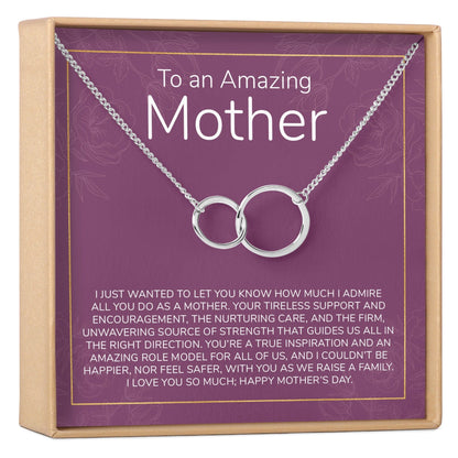 Mother's Day Gift From Husband Double Circles Necklace