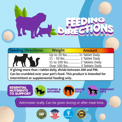 Multivitamin for Dogs & Cats. Prenatal Vitamins. 90 Tabs