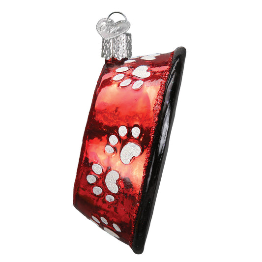 Dog Bowl Glass Ornament
