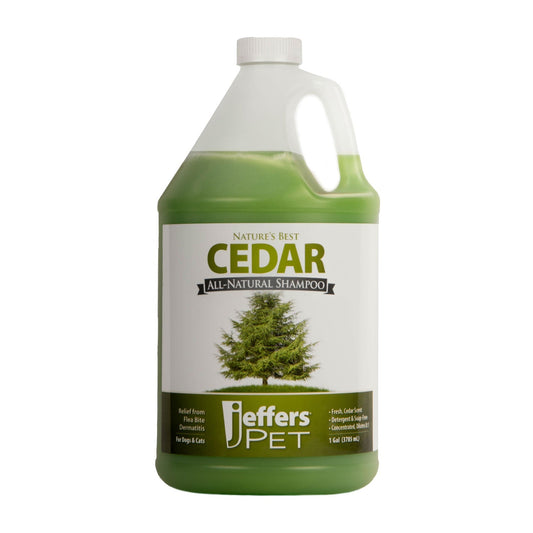 Jeffers Pet Nature's Best Cedar All-Natural Flea Bite Relief Shampoo for Dogs and Cats