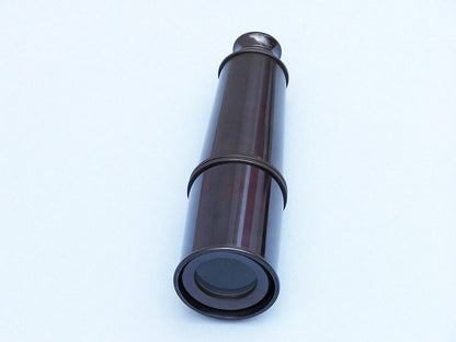 Deluxe Class Oil Rubbed Bronze Antique Admiral's Spyglass Telescope 27"" with Rosewood Box