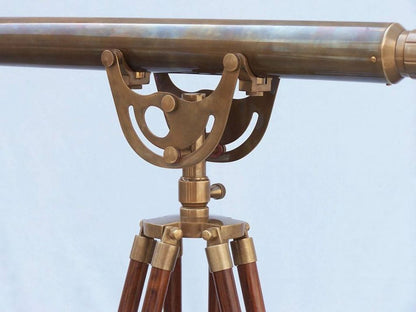 Floor Standing Antique Brass Anchormaster Telescope 65""