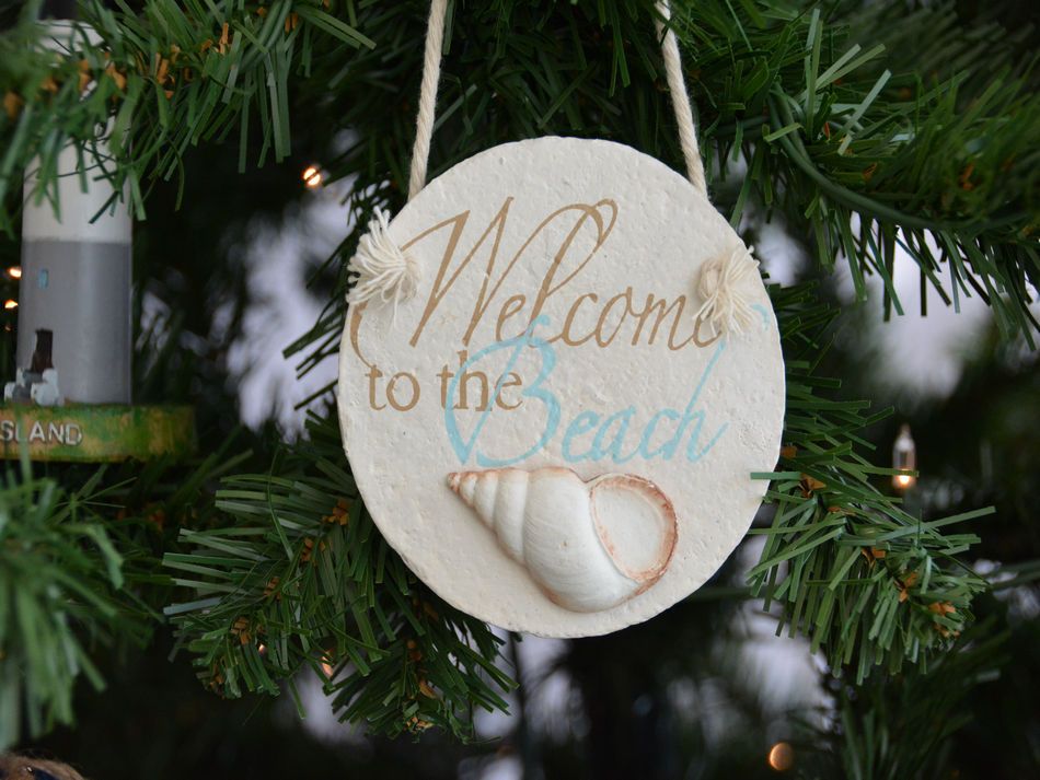 Welcome to the Beach Christmas Tree Ornament