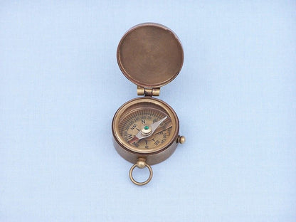 Antique Brass Magellan Compass 2""