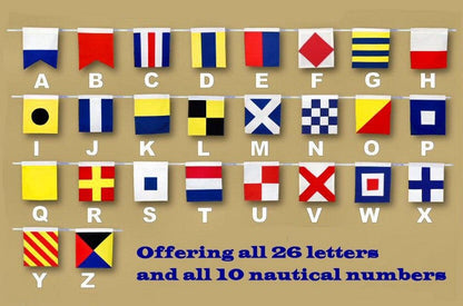 Letter M Cloth Nautical Alphabet Flag Decoration 20""