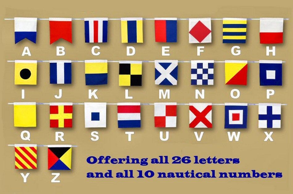 Letter L Cloth Nautical Alphabet Flag Decoration 20""