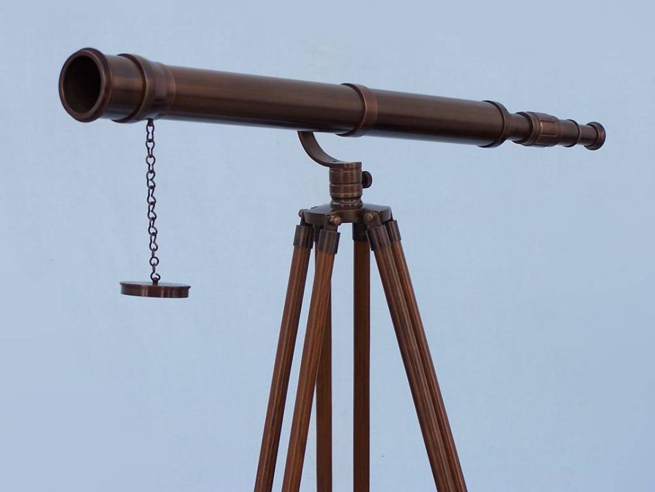 Floor Standing Bronzed Galileo Telescope 65""