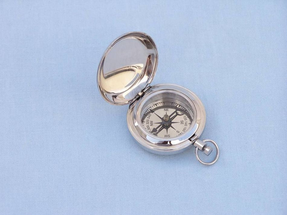 Chrome Anchor Scout's Push Button Compass 2""
