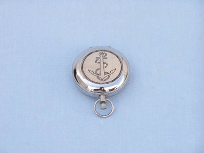 Chrome Anchor Scout's Push Button Compass 2""