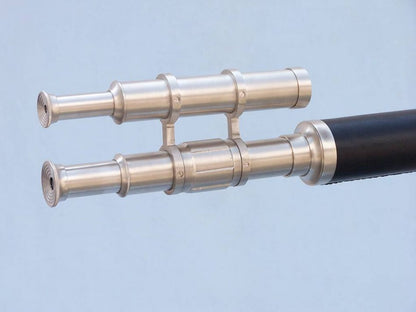 Floor Standing Brushed Nickel With Leather Griffith Astro Telescope 65""
