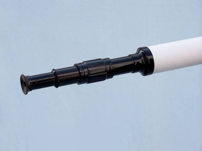 Floor Standing Oil-Rubbed Bronze-White Leather With Black Stand Galileo Telescope 65""