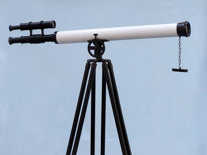 Floor Standing Oil-Rubbed Bronze-White Leather With Black Stand Griffith Astro Telescope 65""