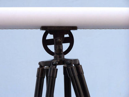 Floor Standing Oil-Rubbed Bronze-White Leather With Black Stand Griffith Astro Telescope 65""