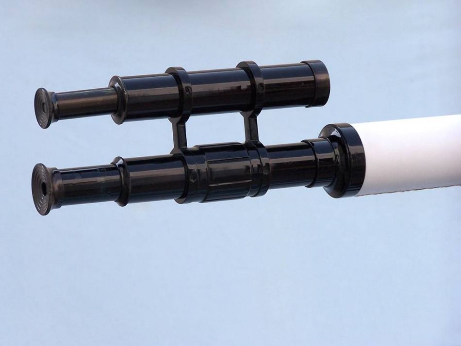 Floor Standing Oil-Rubbed Bronze-White Leather With Black Stand Griffith Astro Telescope 65""