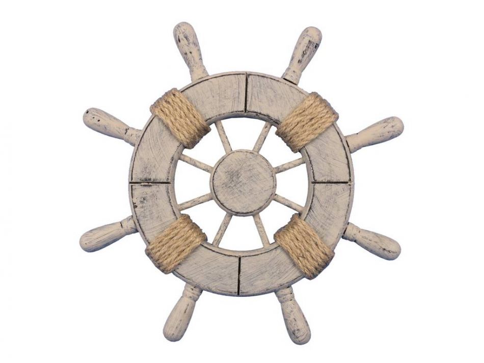Rustic Decorative Ship Wheel 9""