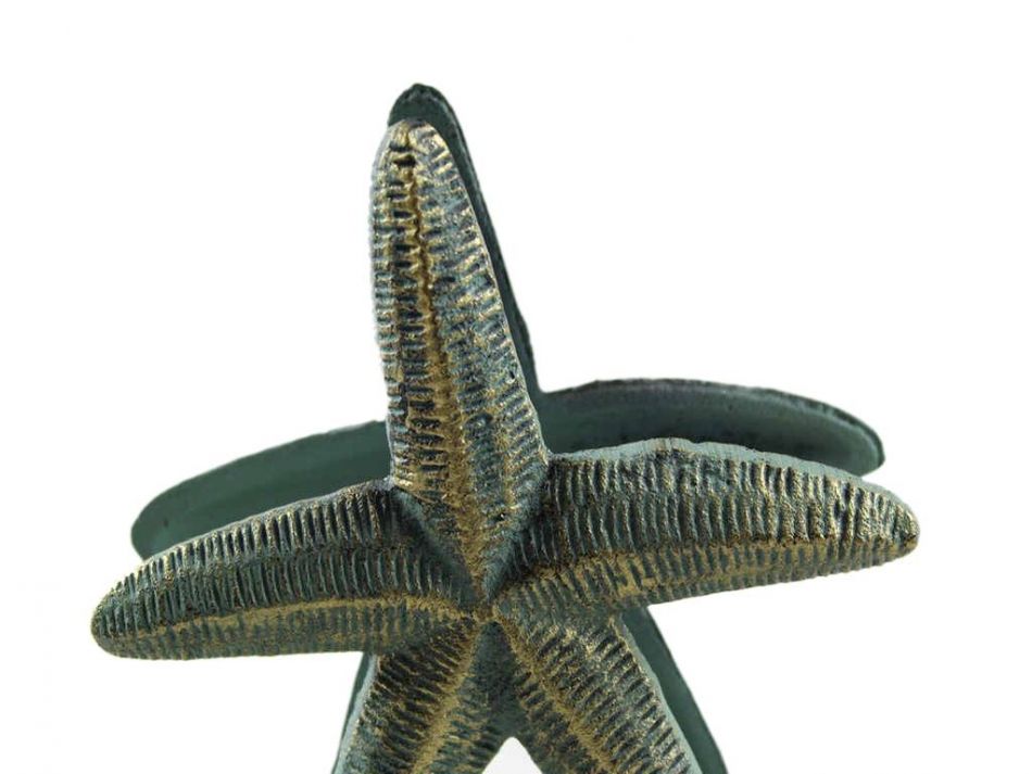 Antique Bronze Cast Iron Starfish Napkin Holder 6""