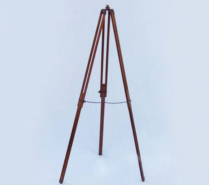 Floor Standing Antique Copper With Leather Galileo Telescope 65""