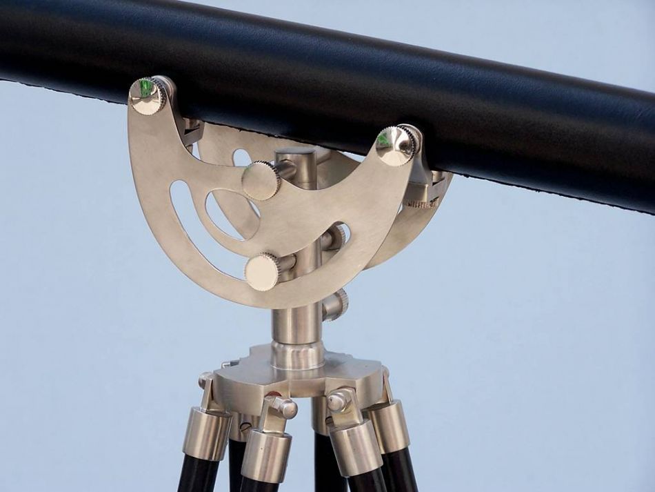 Floor Standing Brushed Nickel With Leather Anchormaster Telescope 50""